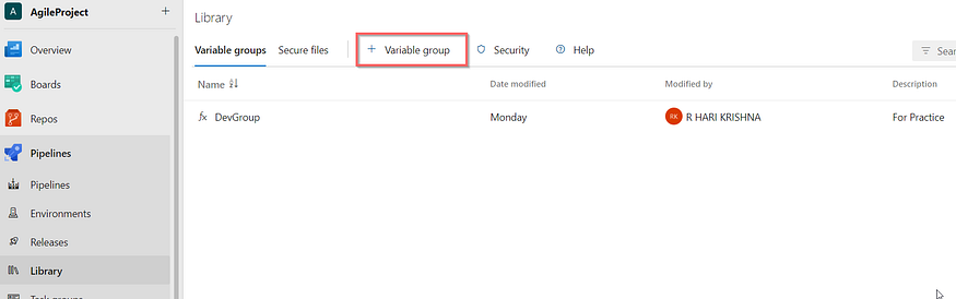 Add New Variable Group and List available here