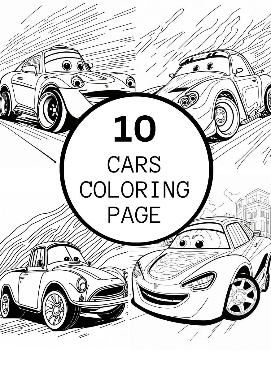 Sports Cars Coloring Page