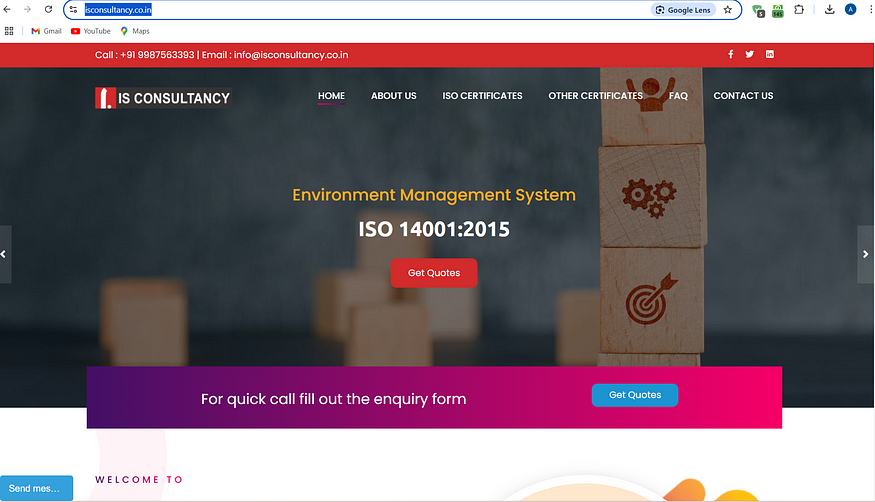IAF Accredited ISO Certificate