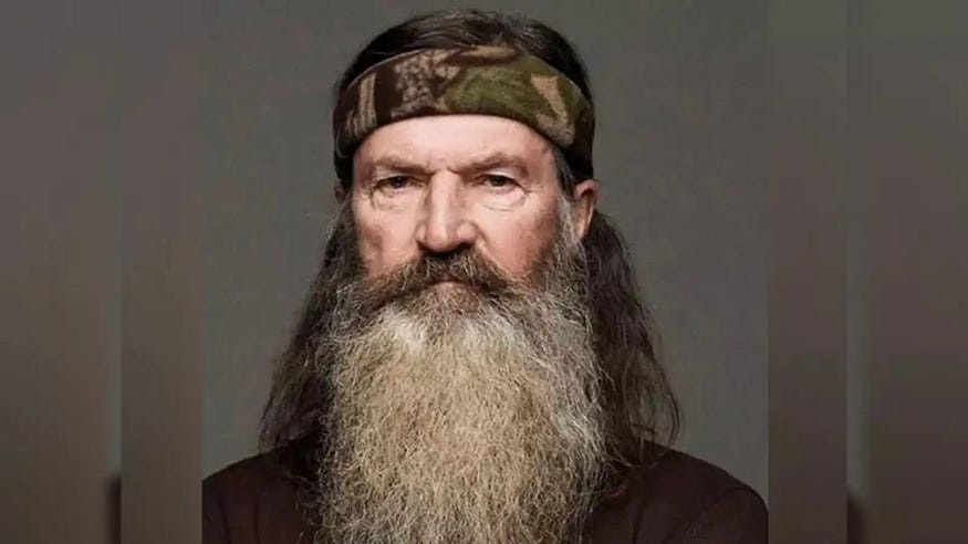 Phil Alexander Robertson an American professional hunter is in the picture
