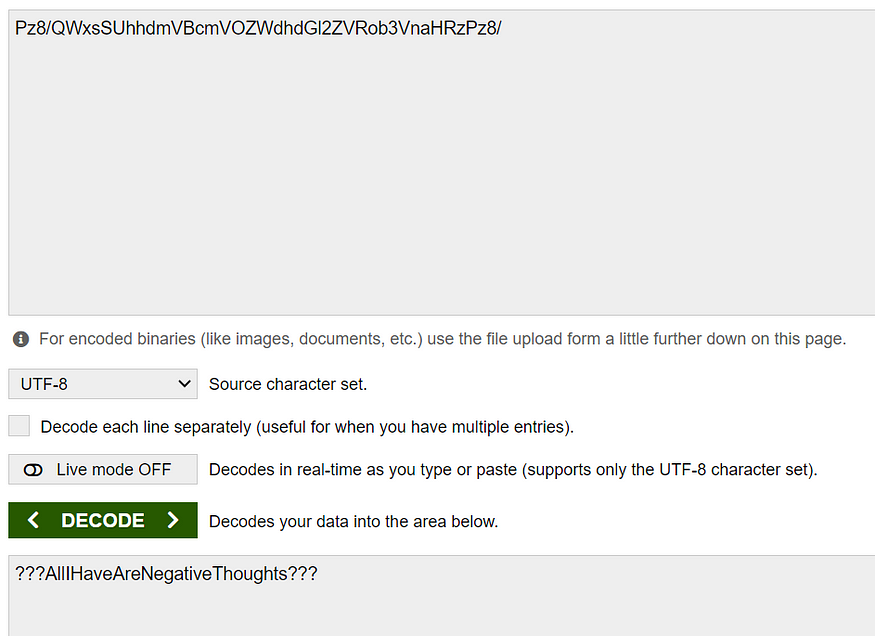 base64 decoding