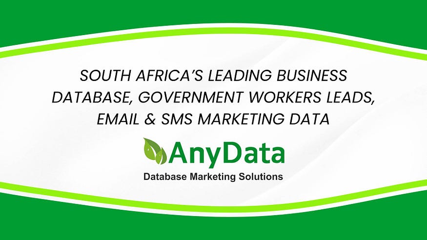Verified business contacts database for South African companies including government workers and marketing leads
