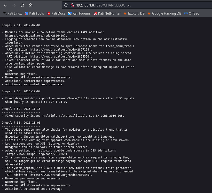 drupal version