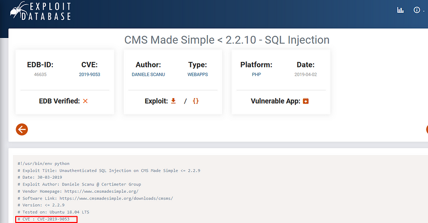 exploit-db CVE