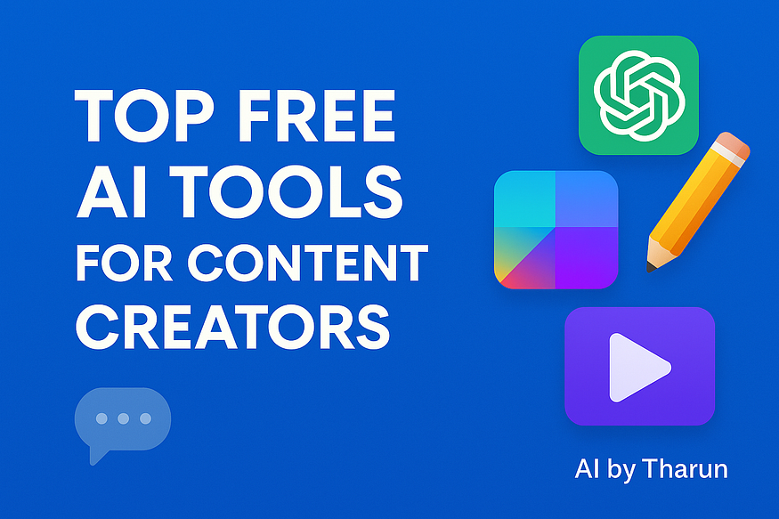 Top 5 Free AI Tools for Content Creators in 2025 1*LX31k4Efhsncap8sAOKHTg