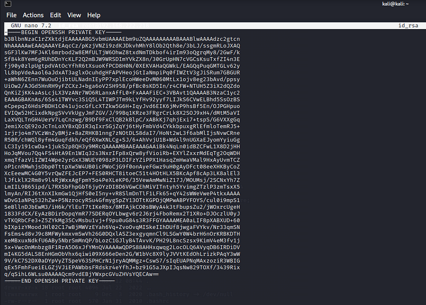 root ssh id_rsa