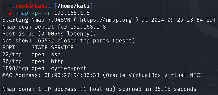 nmap scan