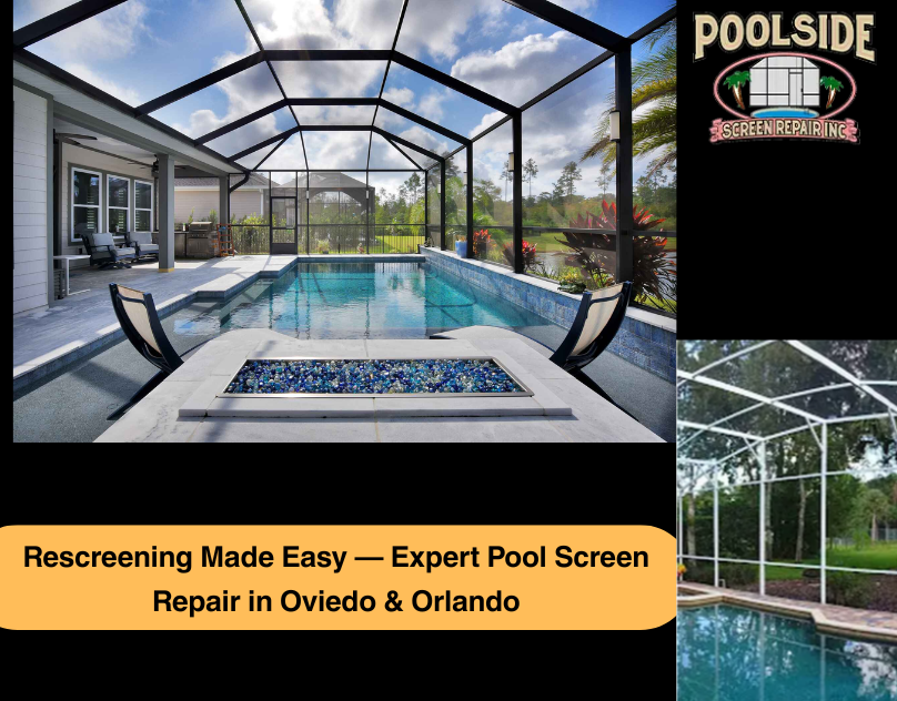 rescreening and pool screen repair