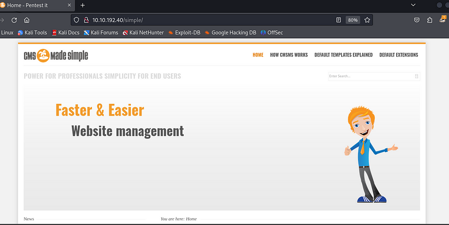 CMS website