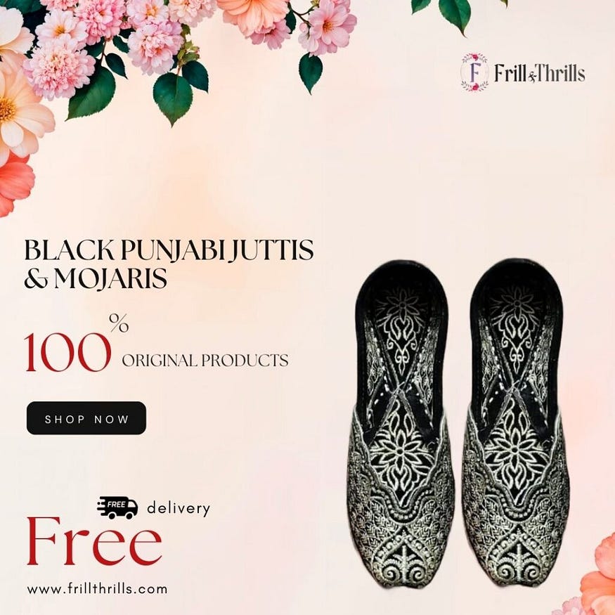 black jutti for womens