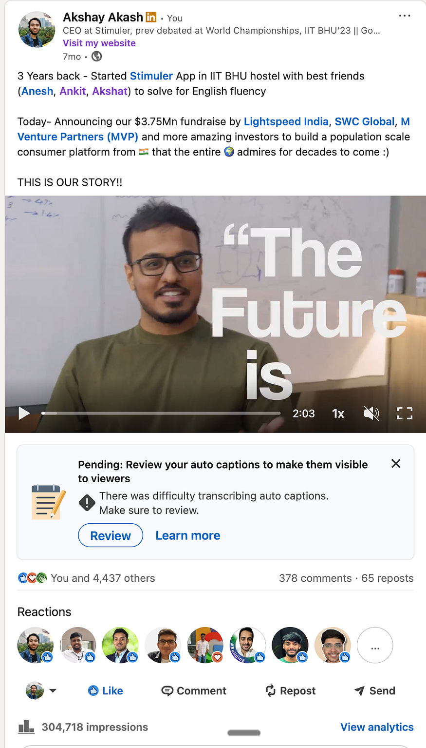 Fundraising post by Stimuler
