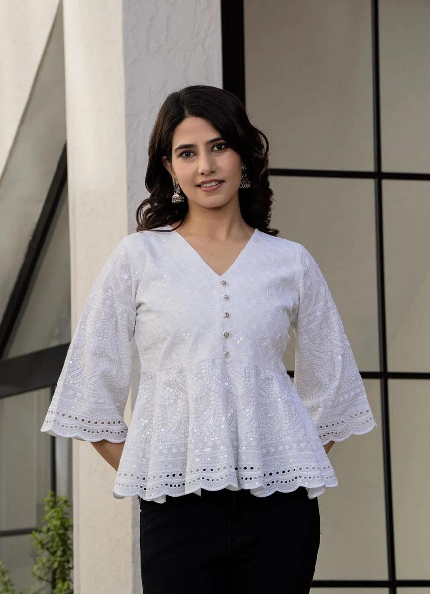 The Chitta White Chikankari Peplum Top from Vaaki is more than just a fashion piece &mdash; it&rsquo;s a blend of comfort, tradition, and modern style. With its pure cotton fabric, elegant white colour, and refined chikankari work, it fits seamlessly into both office wear and everyday styling. Most importantly, it offers the comfort and confidence every woman deserves. If you&rsquo;re looking for something stylish, timeless, and effortlessly elegant, this top is a wardrobe essential worth investing in.