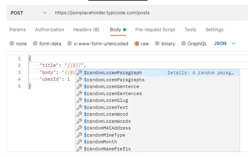 Generate Sample Data For You Postman API Request - Sridhar - Medium