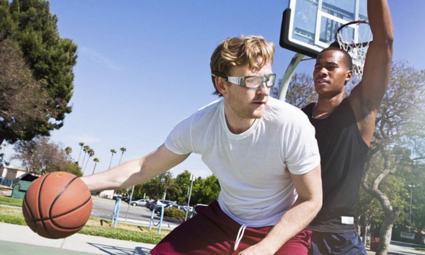 Basketball goggles with anti-fog and UV protection