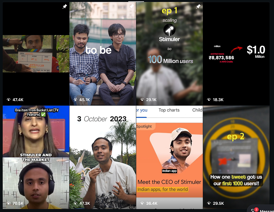 snap of insta page of stimuler