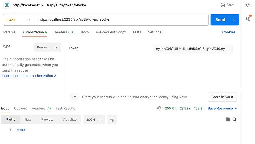 revoke token