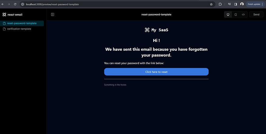 reset password email template