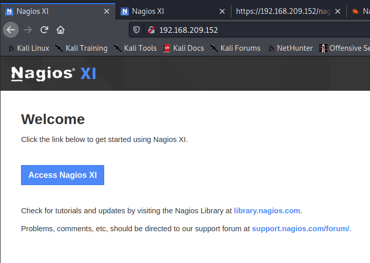 nagios xi webserver