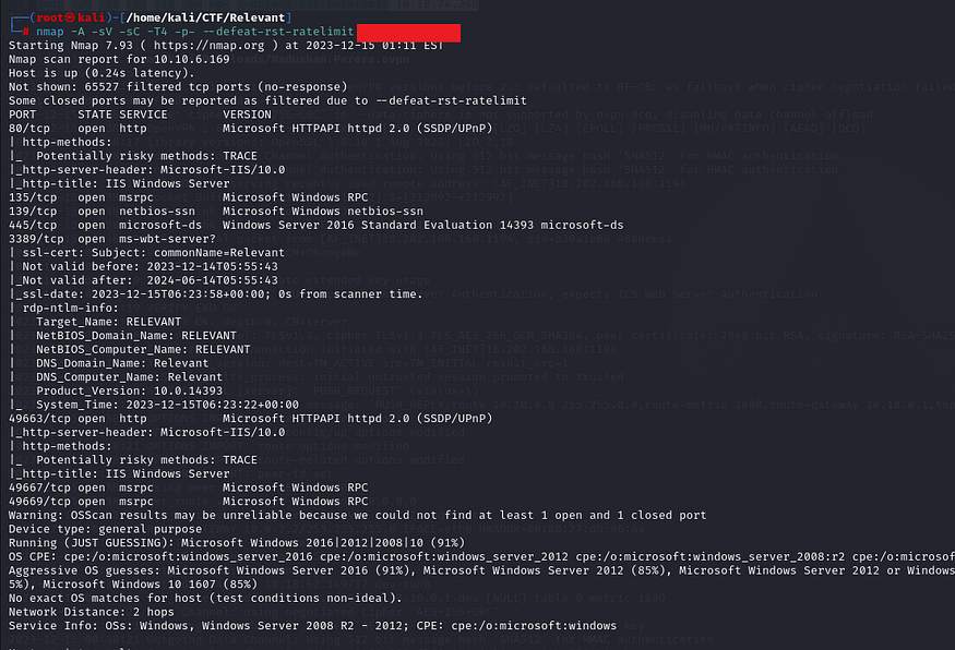nmap scan