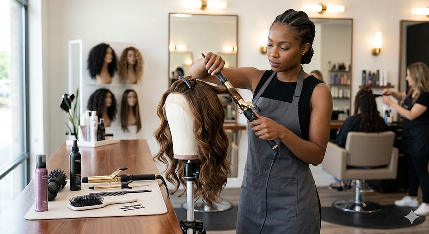 Hair wigs styling like pro