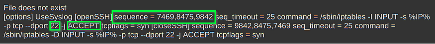 ssh open sequence