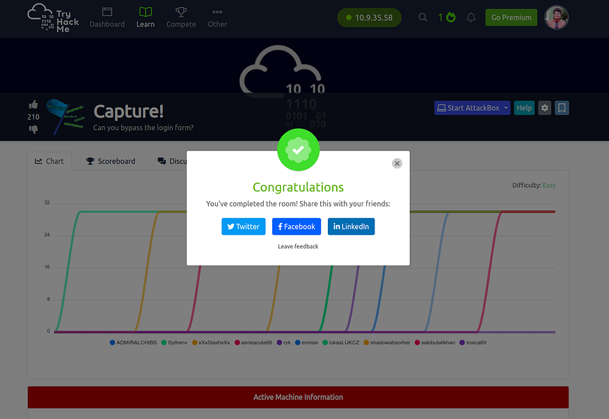 Capture TryHackMe Writeup solve