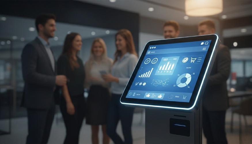 Self service kiosk machine