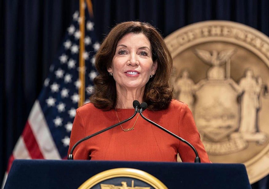 Democrat Kathleen Courtney Hochul is in the picture