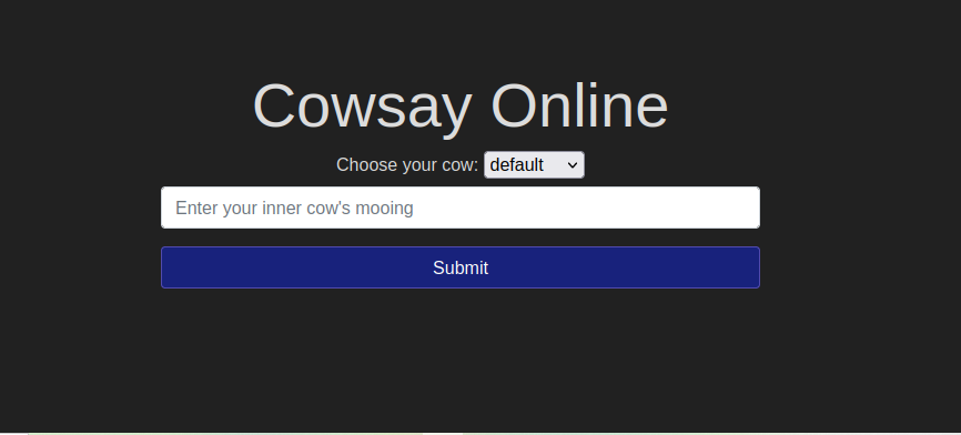 website cowsay