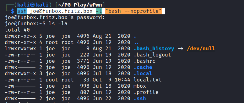 rbash bypass