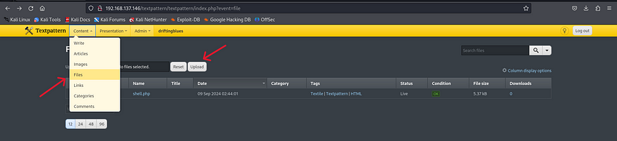 upload shell
