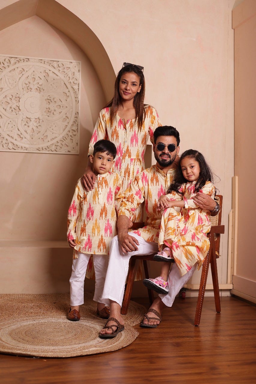 Ikkat Love | Family Matching outfits