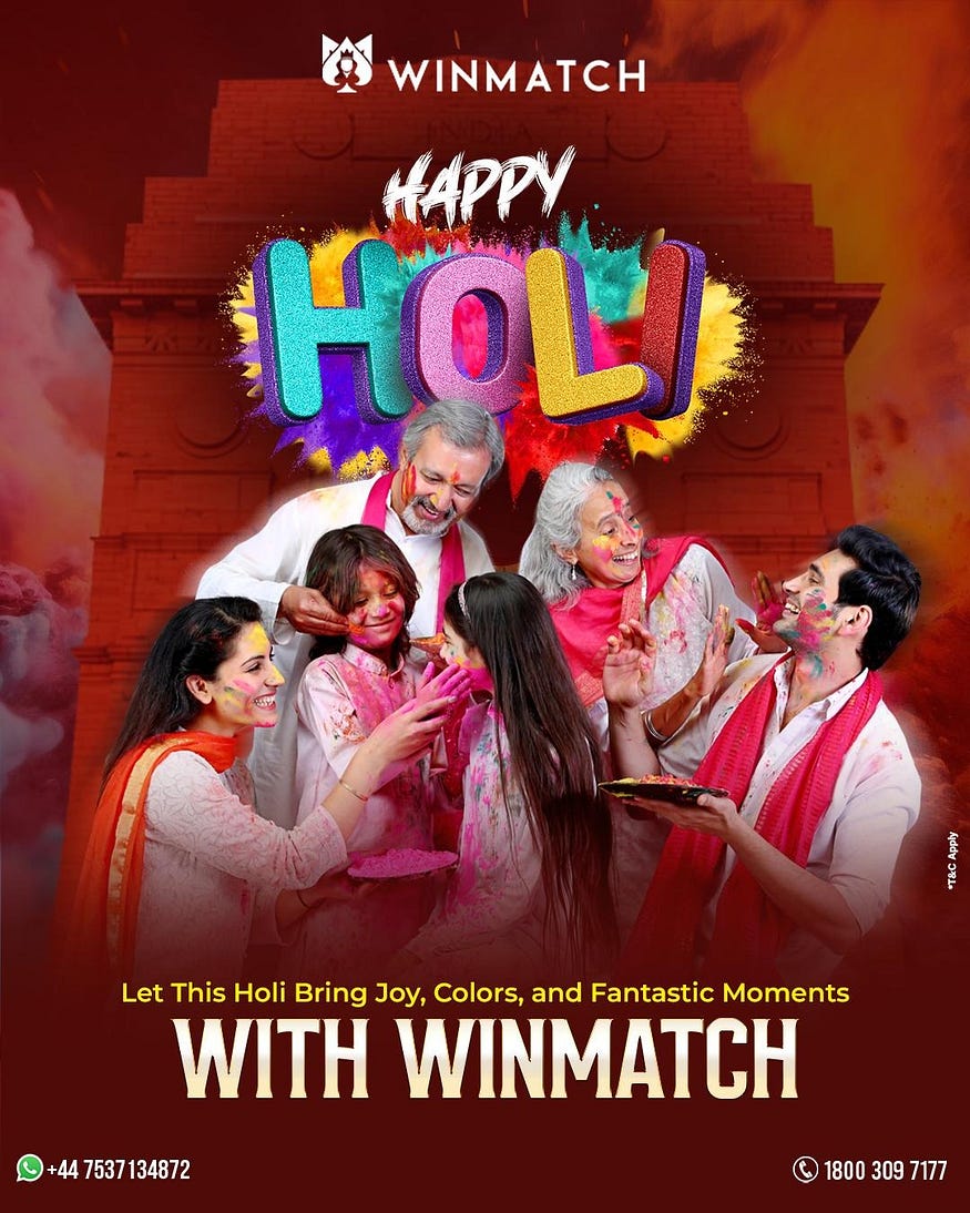 Holi, amplify your joy and festivities by exploring the world of sports with Winmatch, your trusted online sportsbook. Enhance your celebration with friendly competition and shared enthusiasm!