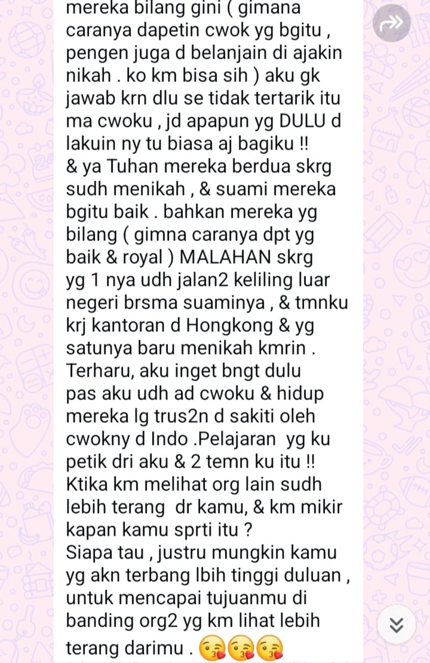 Chat Sharing Kak Kitty — sumber pribadi
