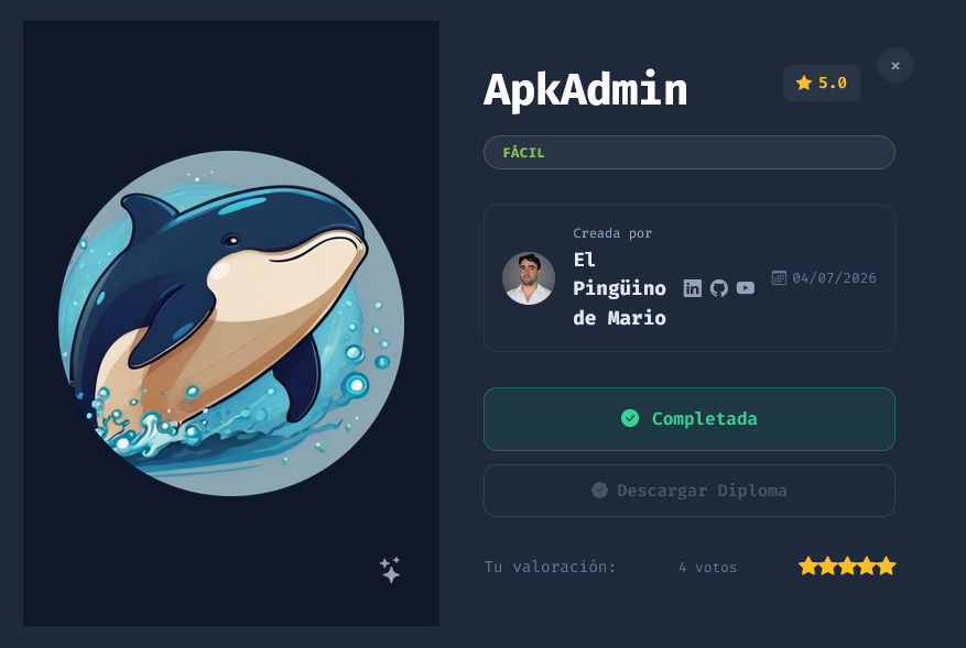 DockerLabs Writeup — ApkAdmin (Spanish)