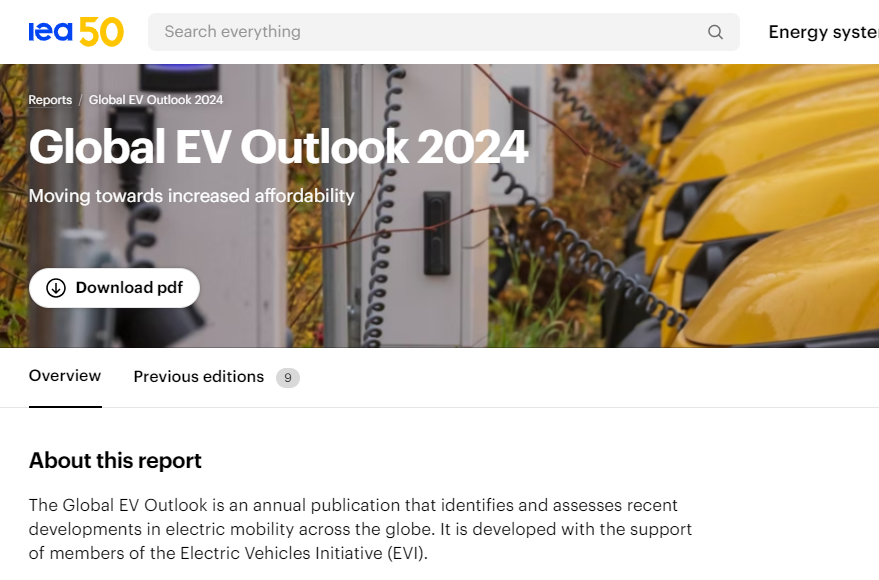 Global EV Outlook 2024 Moving towards increased affordability by