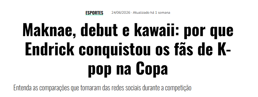 O debut do maknae: como o K-pop mudou a forma de falar sobre futebol