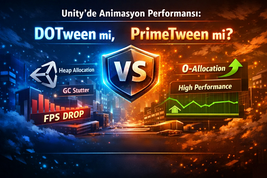 Mobil ve yoğun animasyonlu projelerde GC ve FPS’i DOTween ile PrimeTween karşılaştırması.