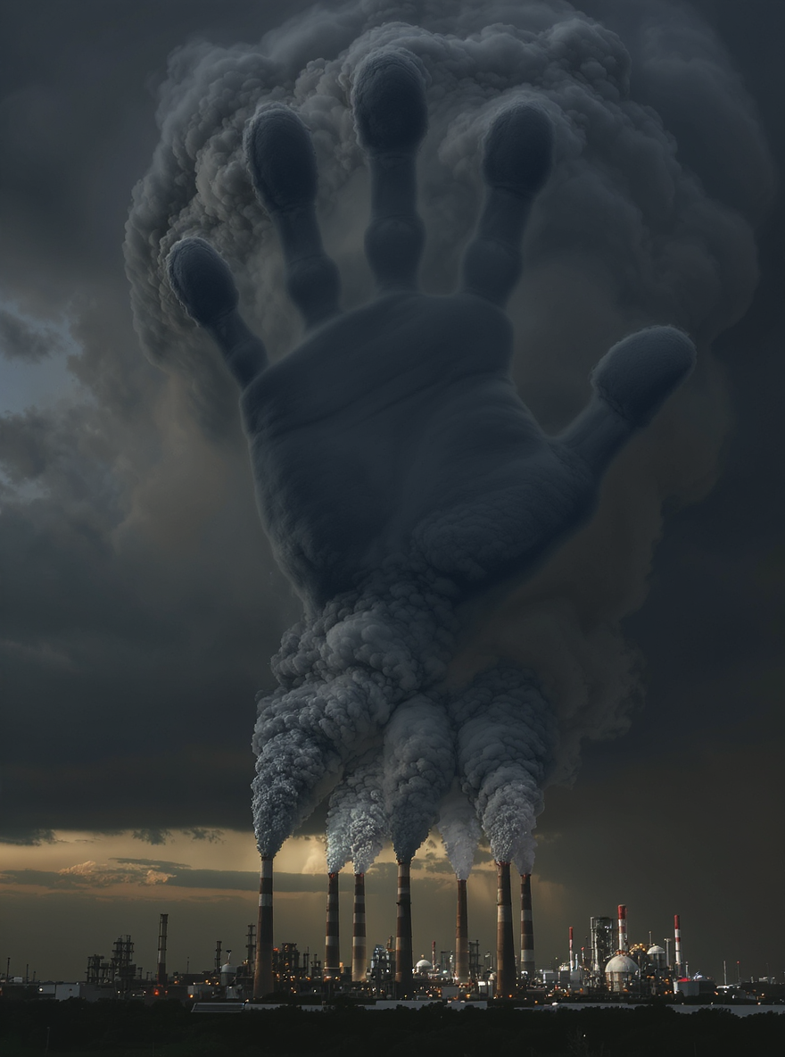 Our human footprint. Industrial pollution leaves its mark on the planet.