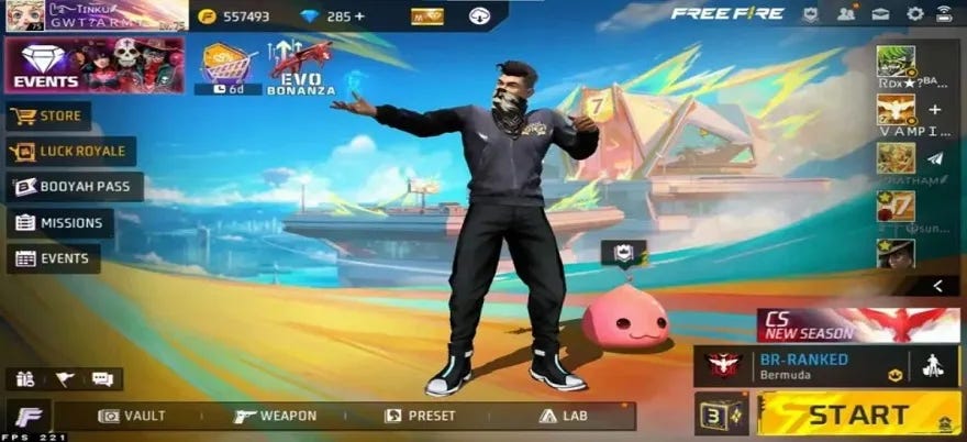 Unduh FF Advance Server APK