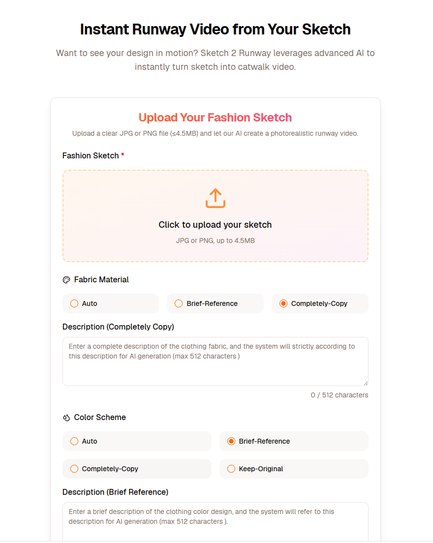 Sketch 2 Runway interface showing upload and settings options