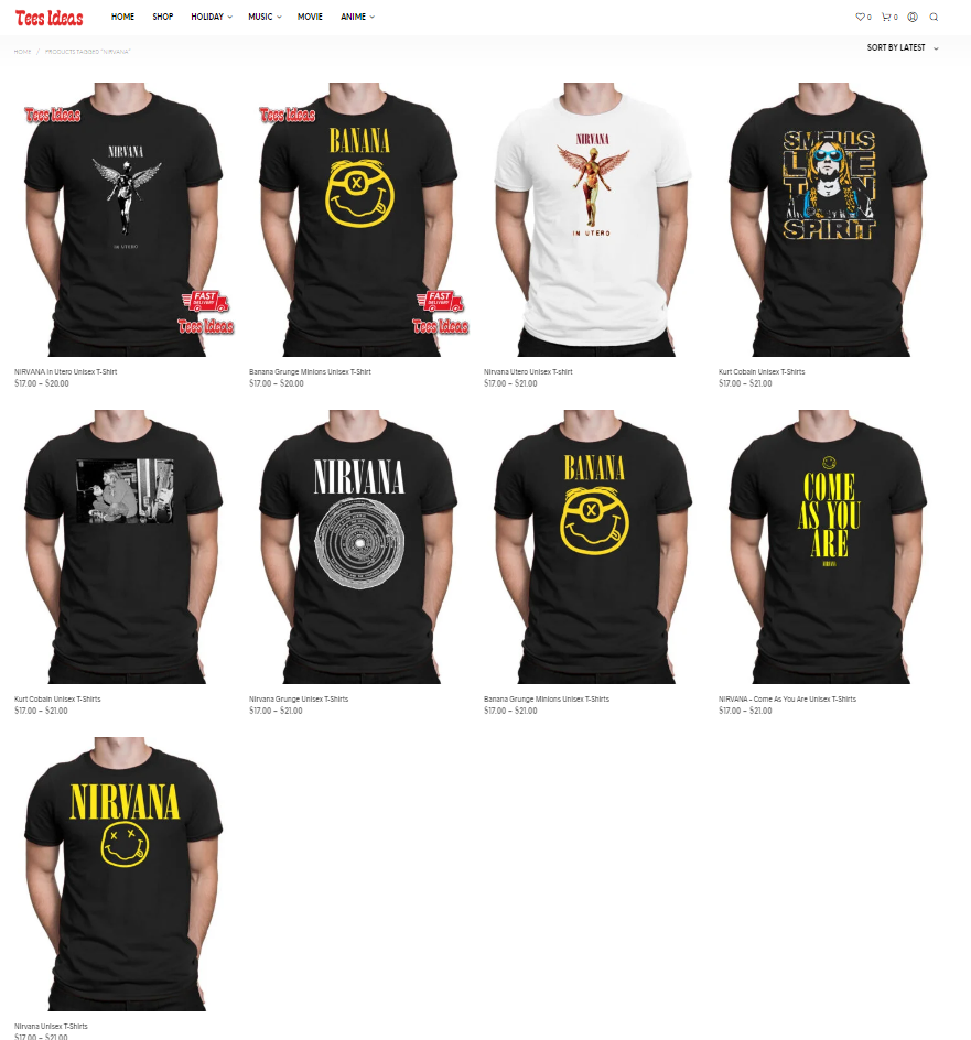 The Iconic Nirvana T-Shirt by Teesideas.com | by Aliciarollings Leavime |  Sep, 2023 | Medium