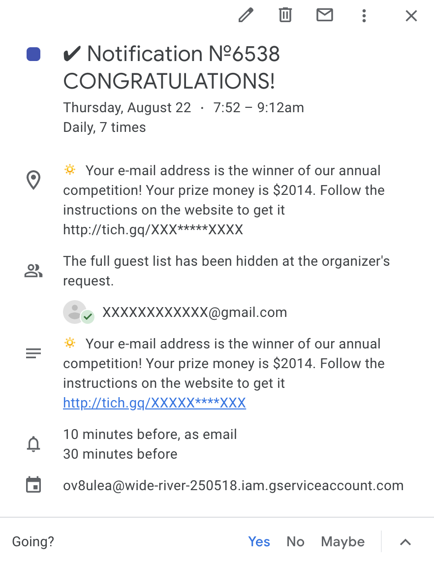 Google Calendar 'surprise' spam and how to secure your devices | by Ax  Sharma | The Startup | Medium