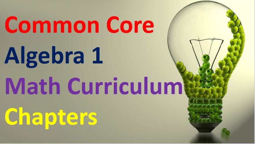 Common Core Algebra 1 Units & Chapters List | By AMBiPi | Medium