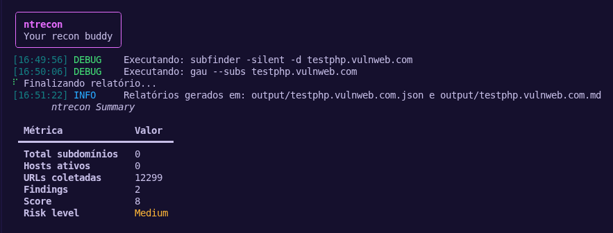 ntrecon — Your Recon Buddy