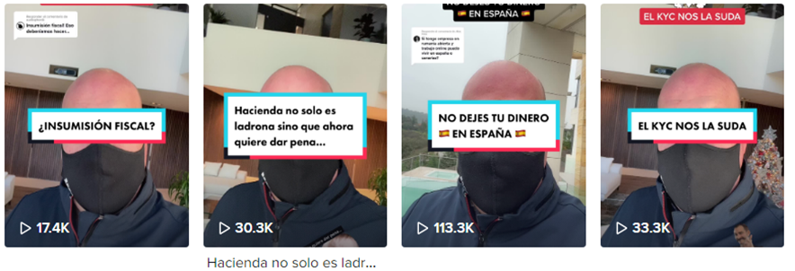 Perfil de CryptoSpain en TikTok