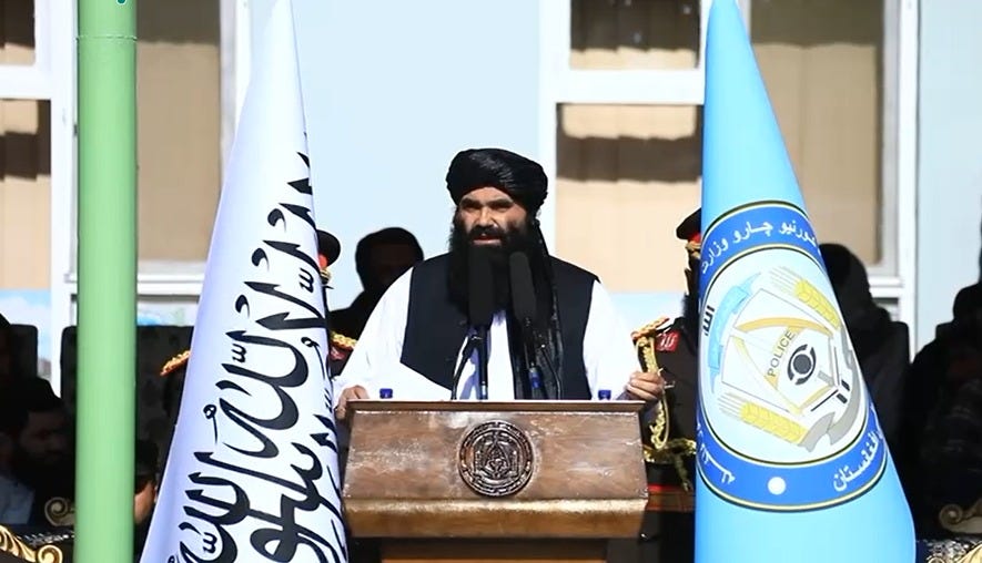 Addressing a graduation ceremony at the National Police Academy