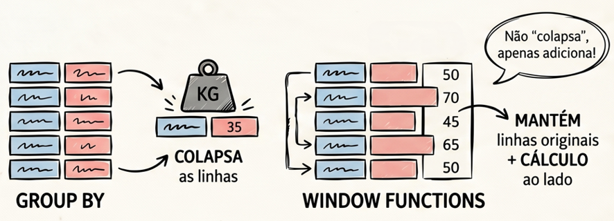 Um basicão para recordar: Window Functions e Funções de String no SQL