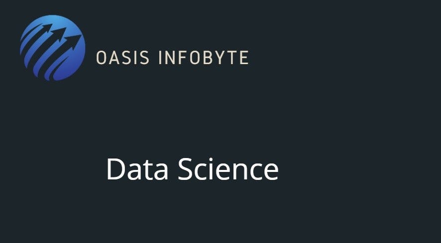 Oasis InfoByte Internship Blog. Hello everyone! | by Rutuja Bhonde ...